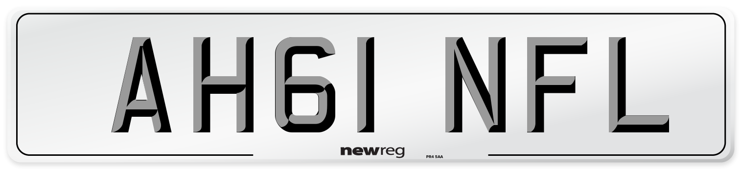 AH61 NFL Number Plate from New Reg